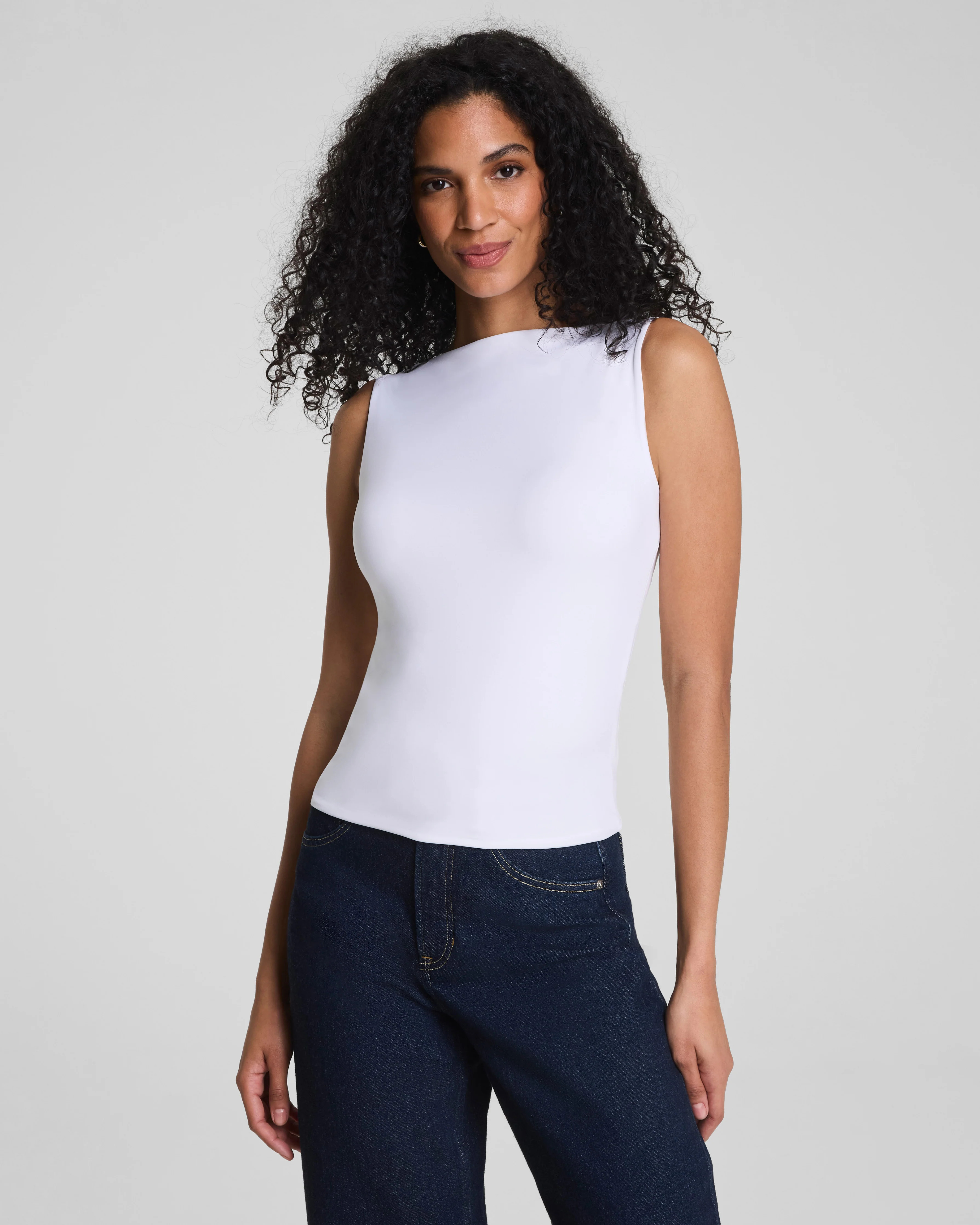 SPANXsmooth®  Jersey High Neck Tank | Classic White S | Spanx