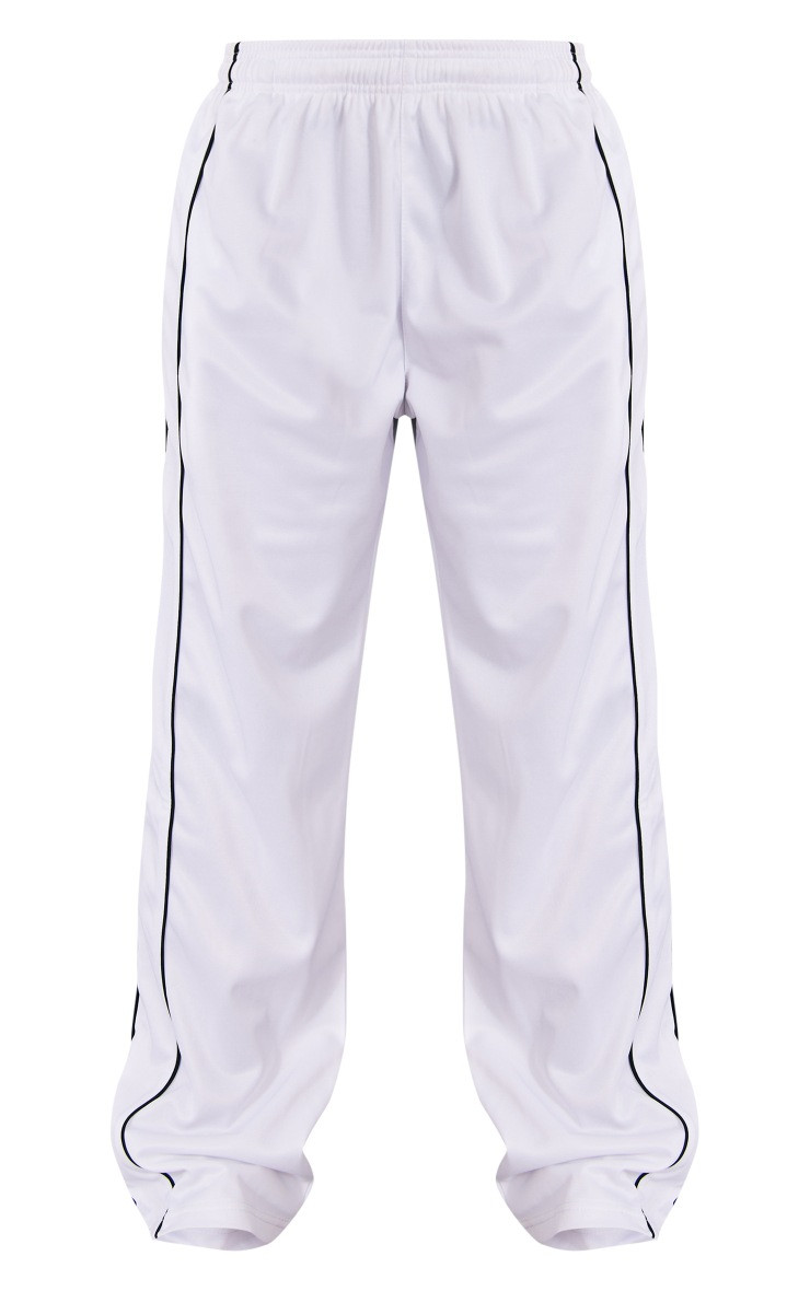 White Tricot Side Stripe Track Pants | Pretty Little Thing (Australia & New Zealand)
