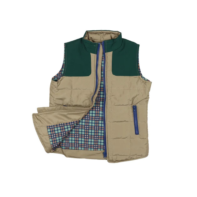 Khaki and Green Vest | BlueQuail Clothing Co.