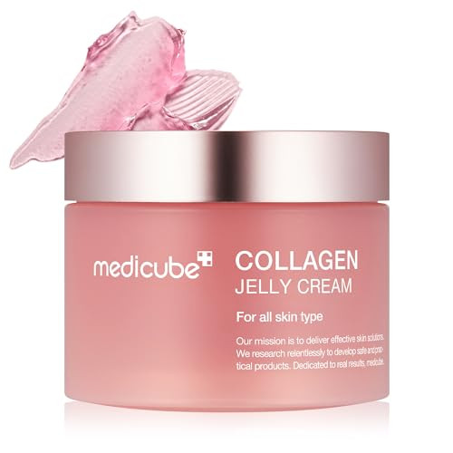 Medicube Collagen Jelly Cream- Niacinamide & Freeze-Dried Hydrolyzed Collagen - Boosts skin's barrier hydration and gives 24h Glow & Lifted Look - No artificial color, Korean skincare (3.71 fl.oz.) | Amazon (US)