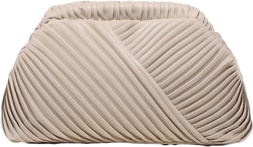 Verdusa Women's Ruched Clutch Handbags PU Leather Evening Bag Mini Purse | Amazon (US)