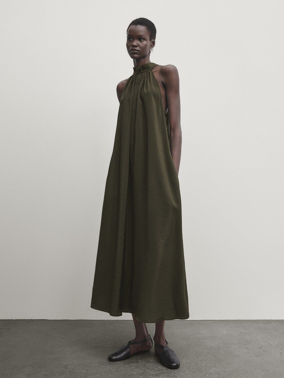 Long halter dress | Massimo Dutti (US)