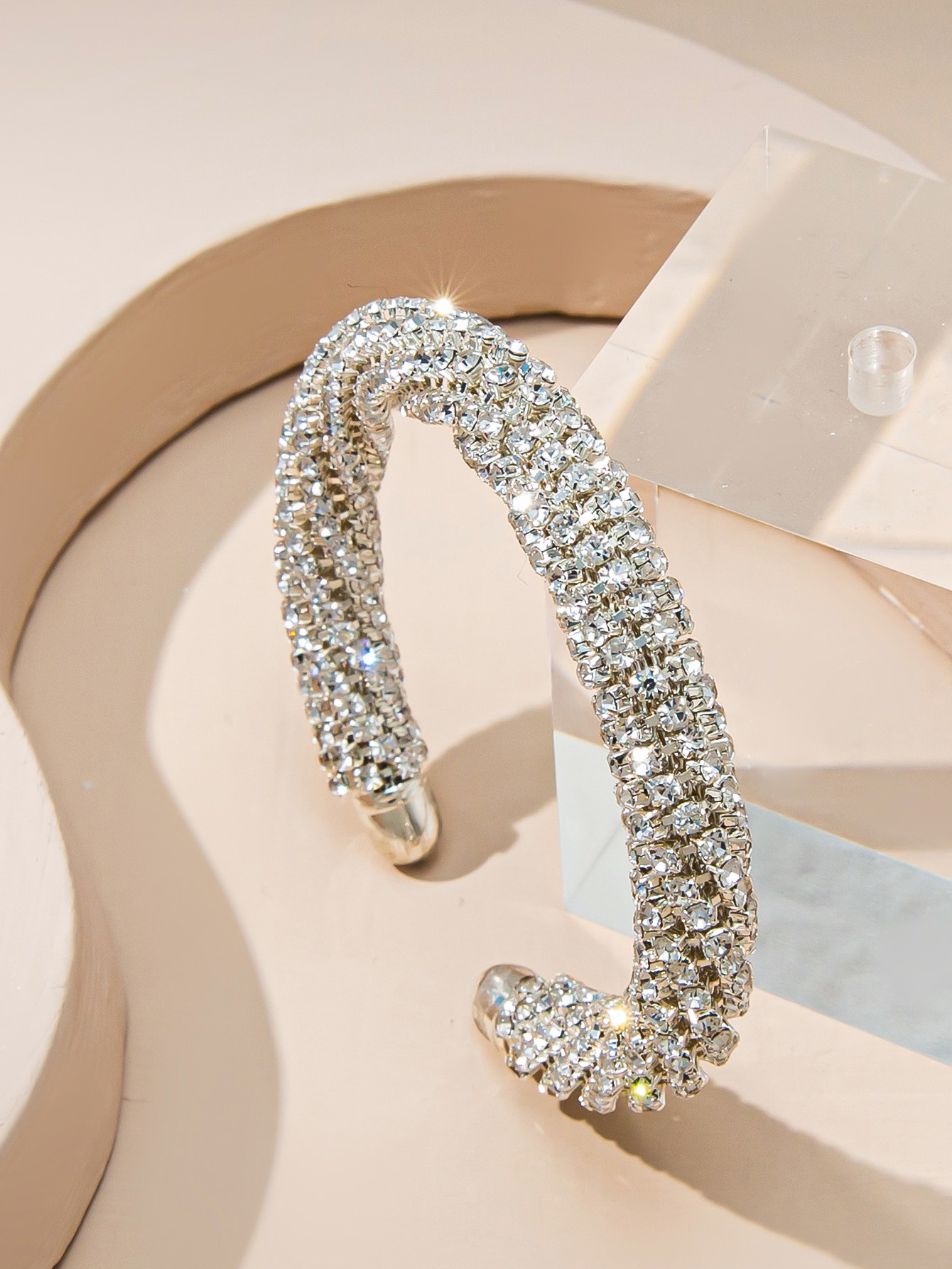 Rhinestone Decor Cuff Bangle | SHEIN