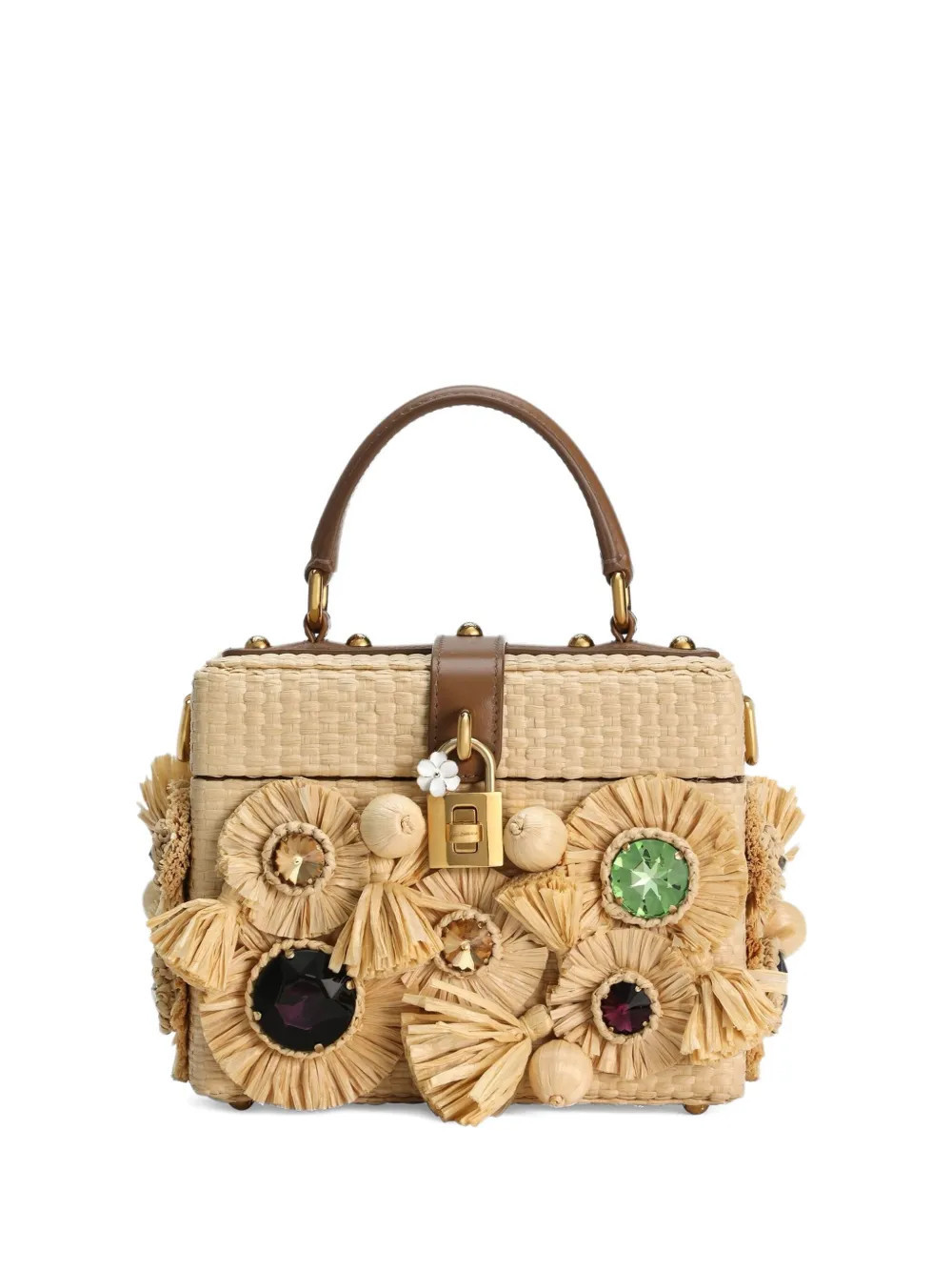 Dolce & Gabbana crystal-embellished tote bag - Brown | Farfetch Global