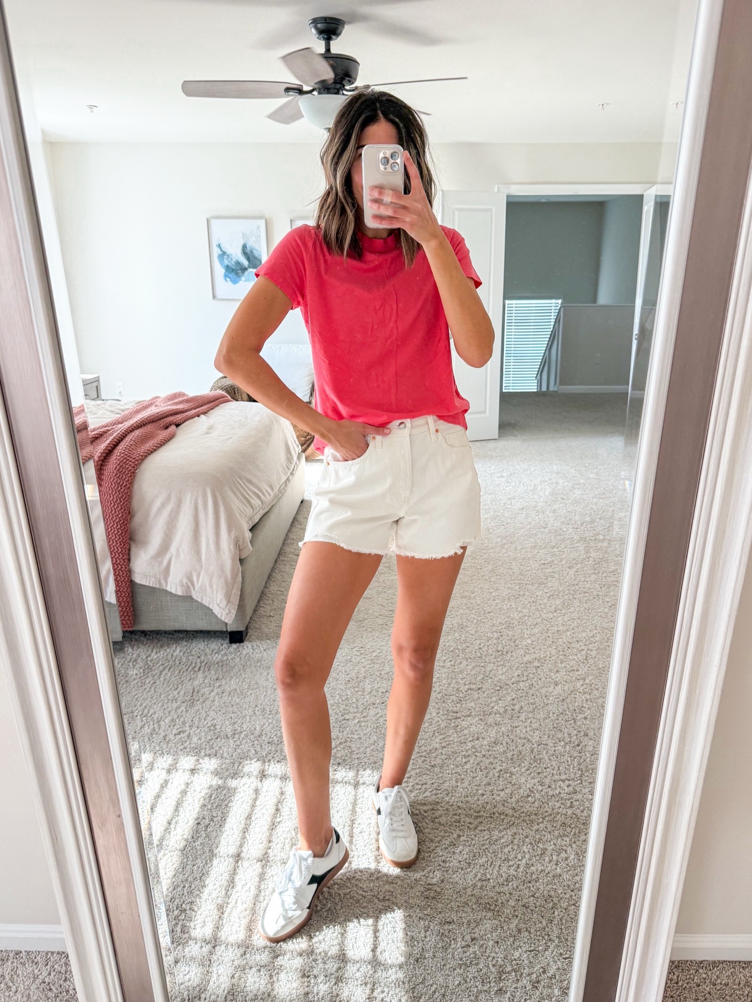 Viral shorts are on sale currently! Who doesn’t need a new pair of fresh white denim shorts!? (TTS - I’m in my normal size 6) 

#LTKSpringSale #LTKFindsUnder50 #LTKSeasonal
