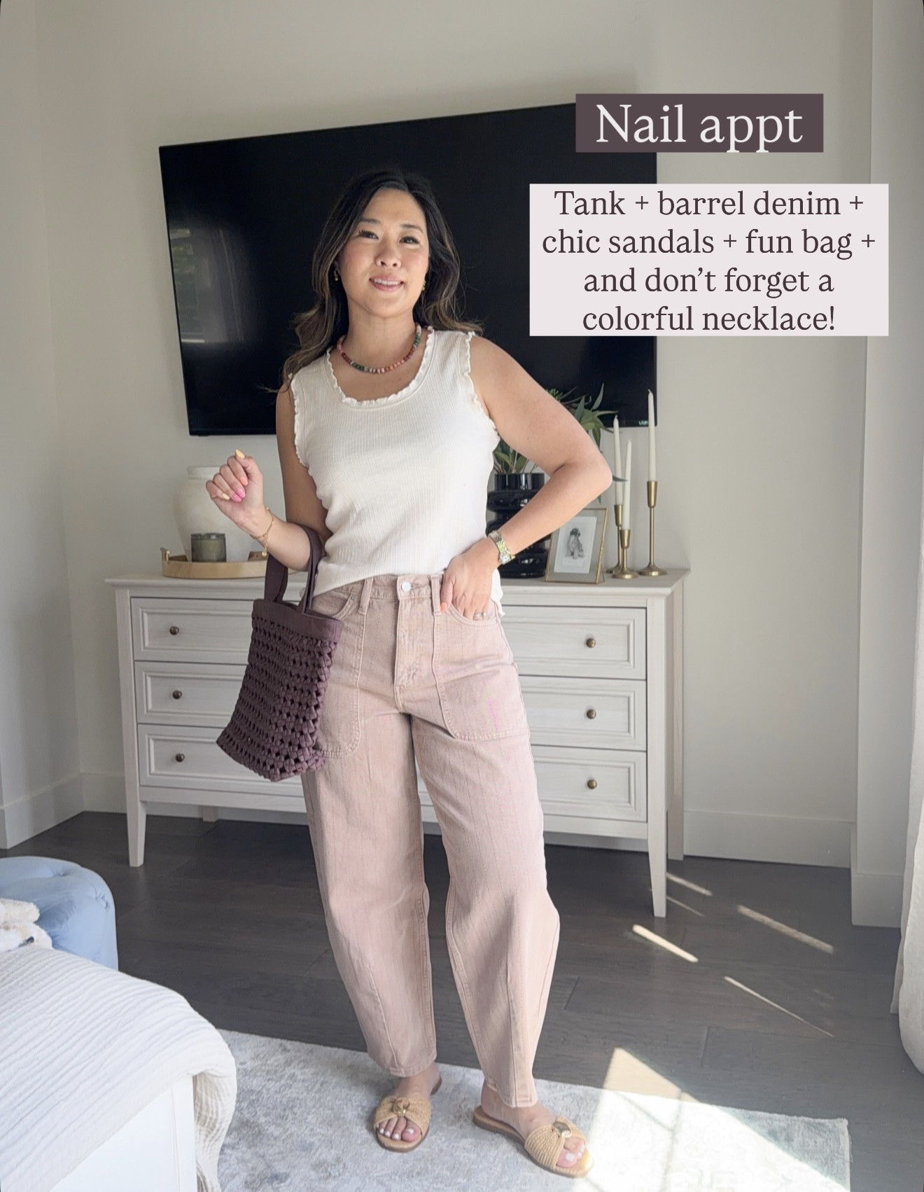 Mom comfy chic carpool drop off outfit // Target barrel jeans // pre fall outfit

#LTKmomlife #LTKootd #LTKOver40