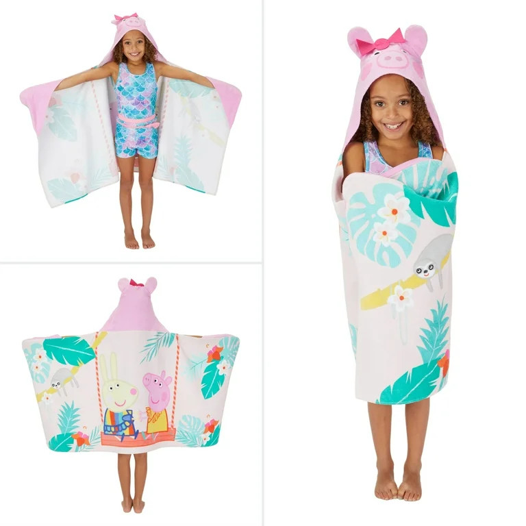 Peppa Pig Kids Cotton Hooded Towel | Walmart (US)