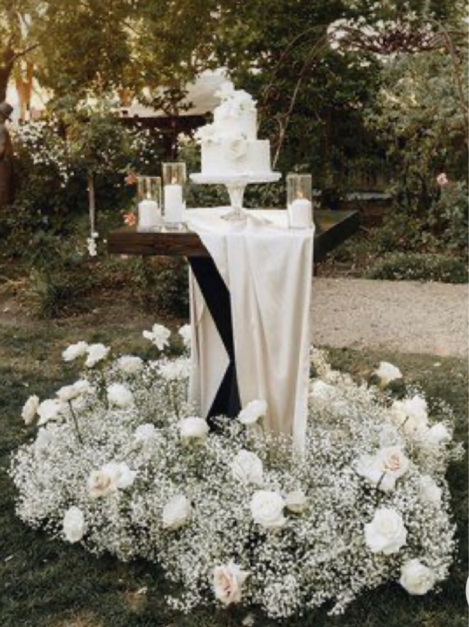 Love this fabric to try and recreate this amazing cake stand area for a reception! 

#LTKSeasonal #LTKwedding