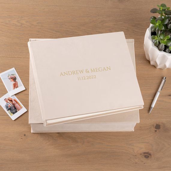 Instax Wedding Guest Book With Box Velvet Wedding Photo Album - Etsy | Etsy (US)