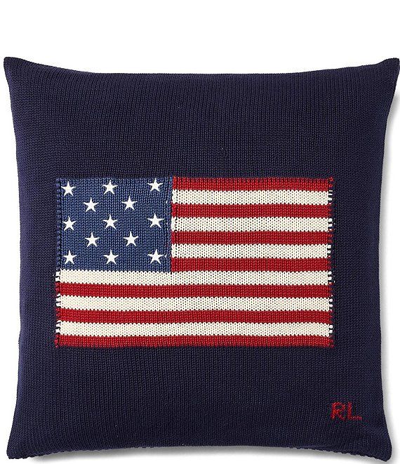 Ralph Lauren RL67 Americana Flag Cotton Pillow | Dillard's | Dillard's