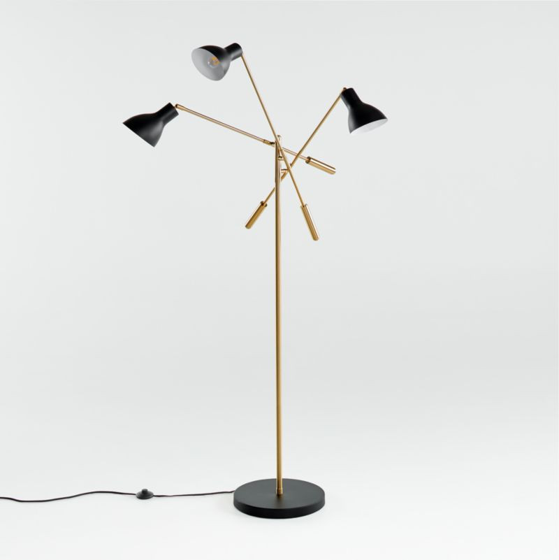 Kace Triple Head Corner Floor Lamp + Reviews | Crate & Barrel | Crate & Barrel