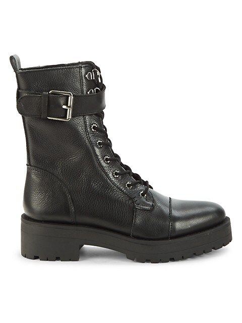 Sam Edelman Junip Leather Combat Boots on SALE | Saks OFF 5TH | Saks Fifth Avenue OFF 5TH