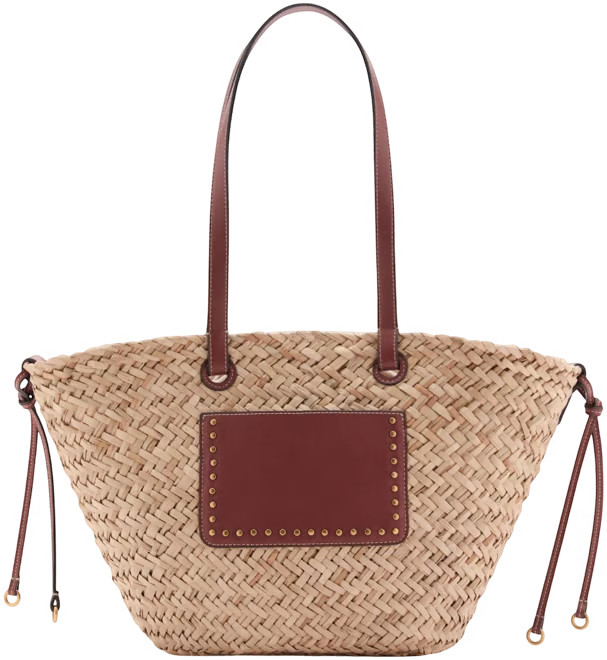 Mango Women's Natural Fiber Double Handle Shoulder Bag - Macy's | Macy's