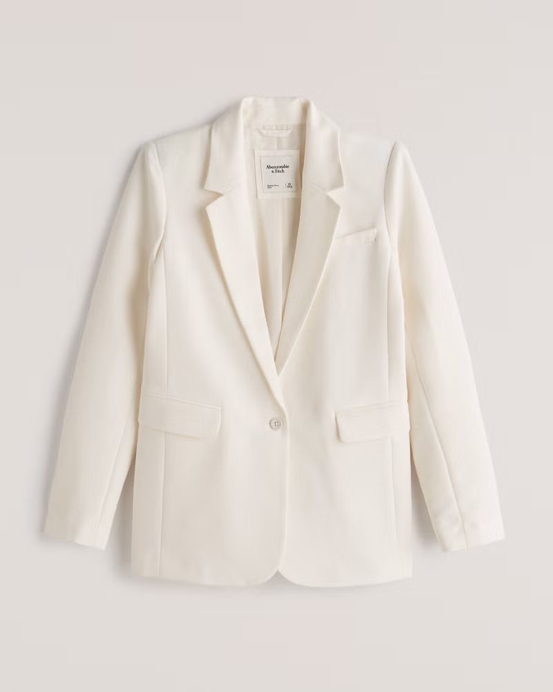 Women's Single-Breasted Blazer | Women's Coats & Jackets | Abercrombie.com | Abercrombie & Fitch (US)