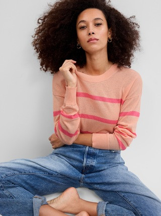 Stripe Linen-Blend Sweater | Gap Factory
