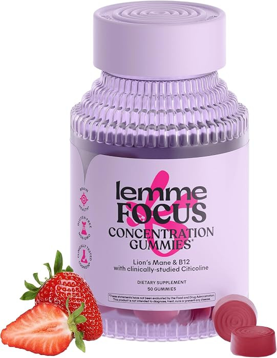 Lemme Focus Nootropic Brain Gummies with Cognizin Citicoline, Lion's Mane Mushroom & Vitamin B12 ... | Amazon (US)
