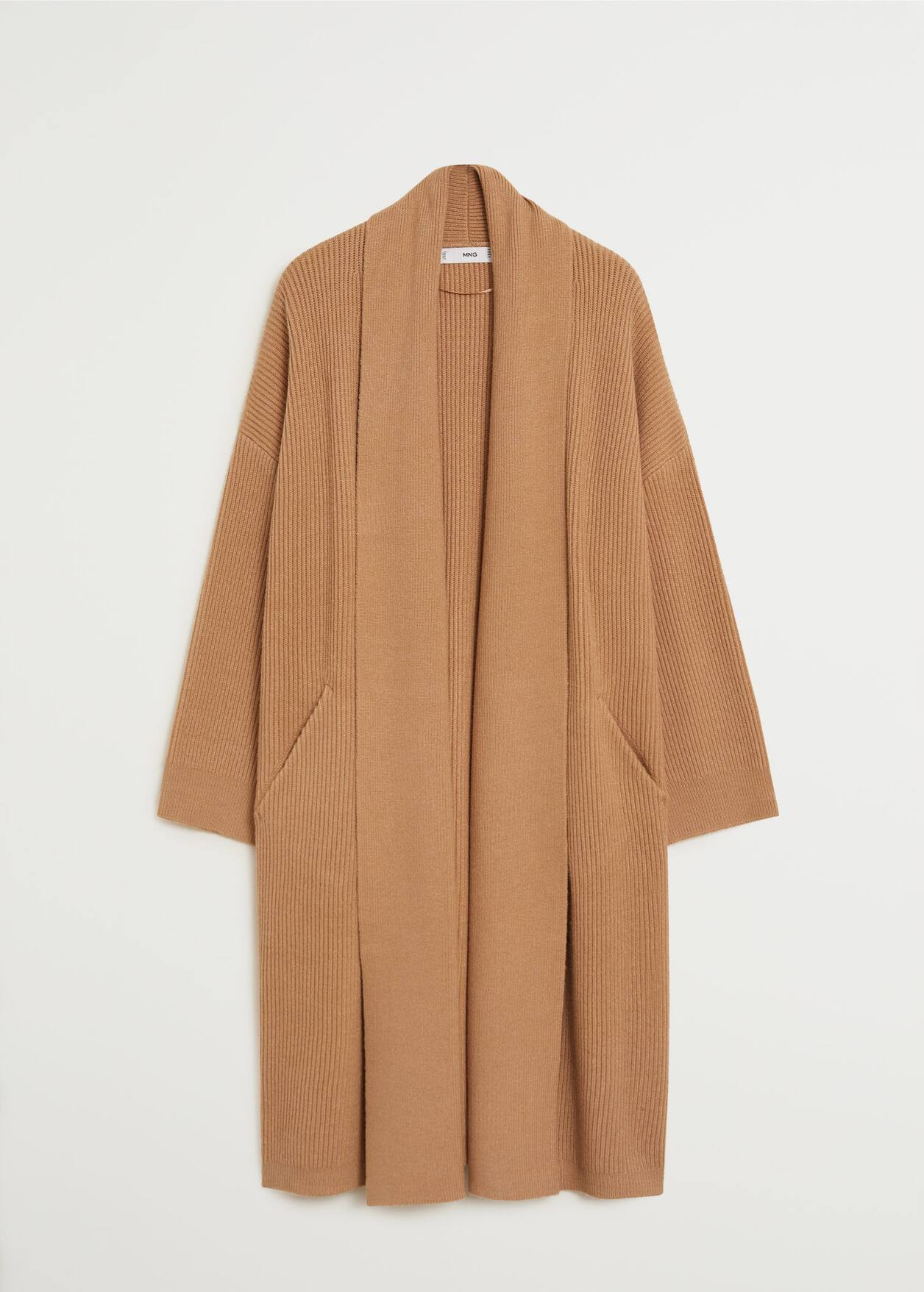 Knitted long coat | MANGO (US)