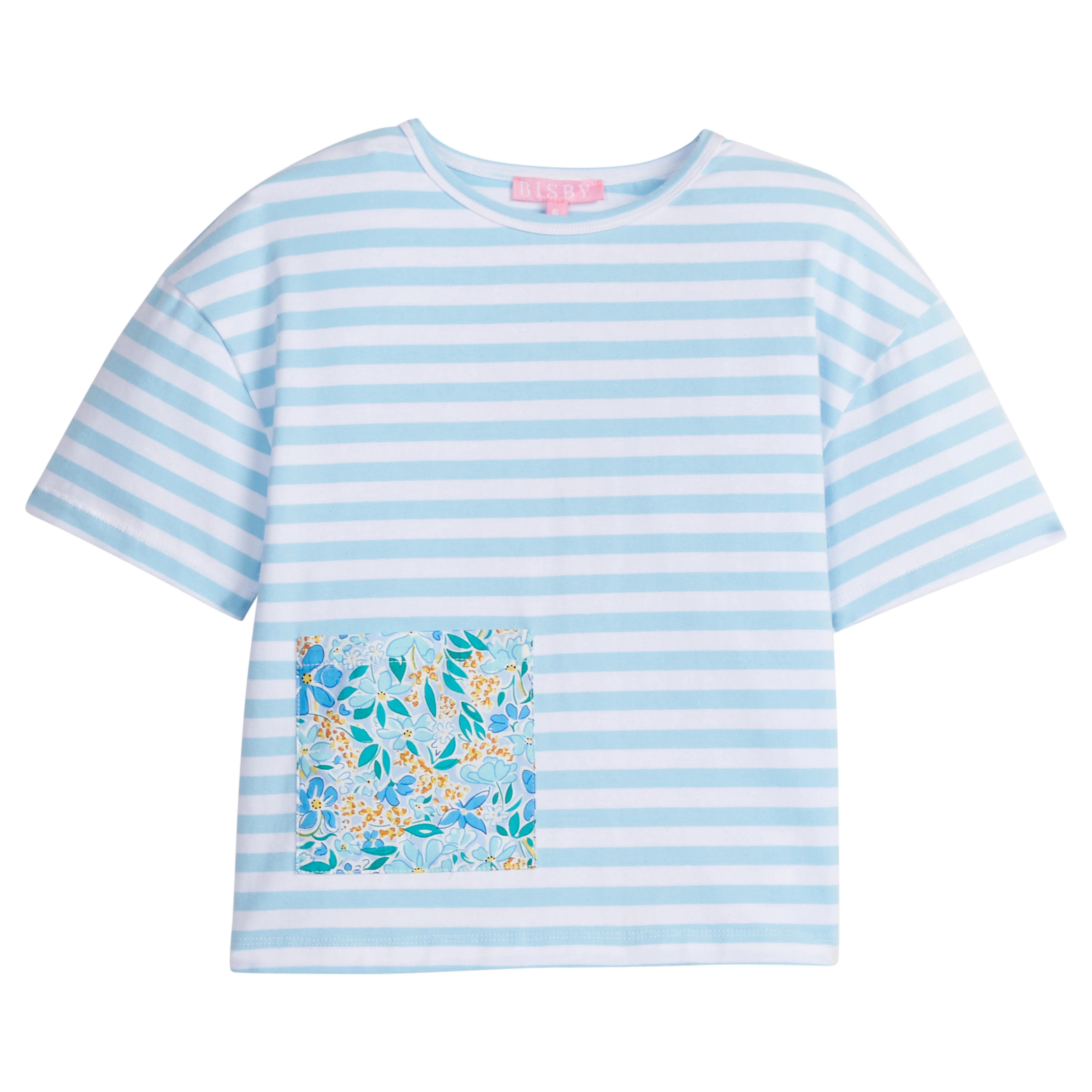 Boxy Tee - Frangipani Blue | BISBY Kids