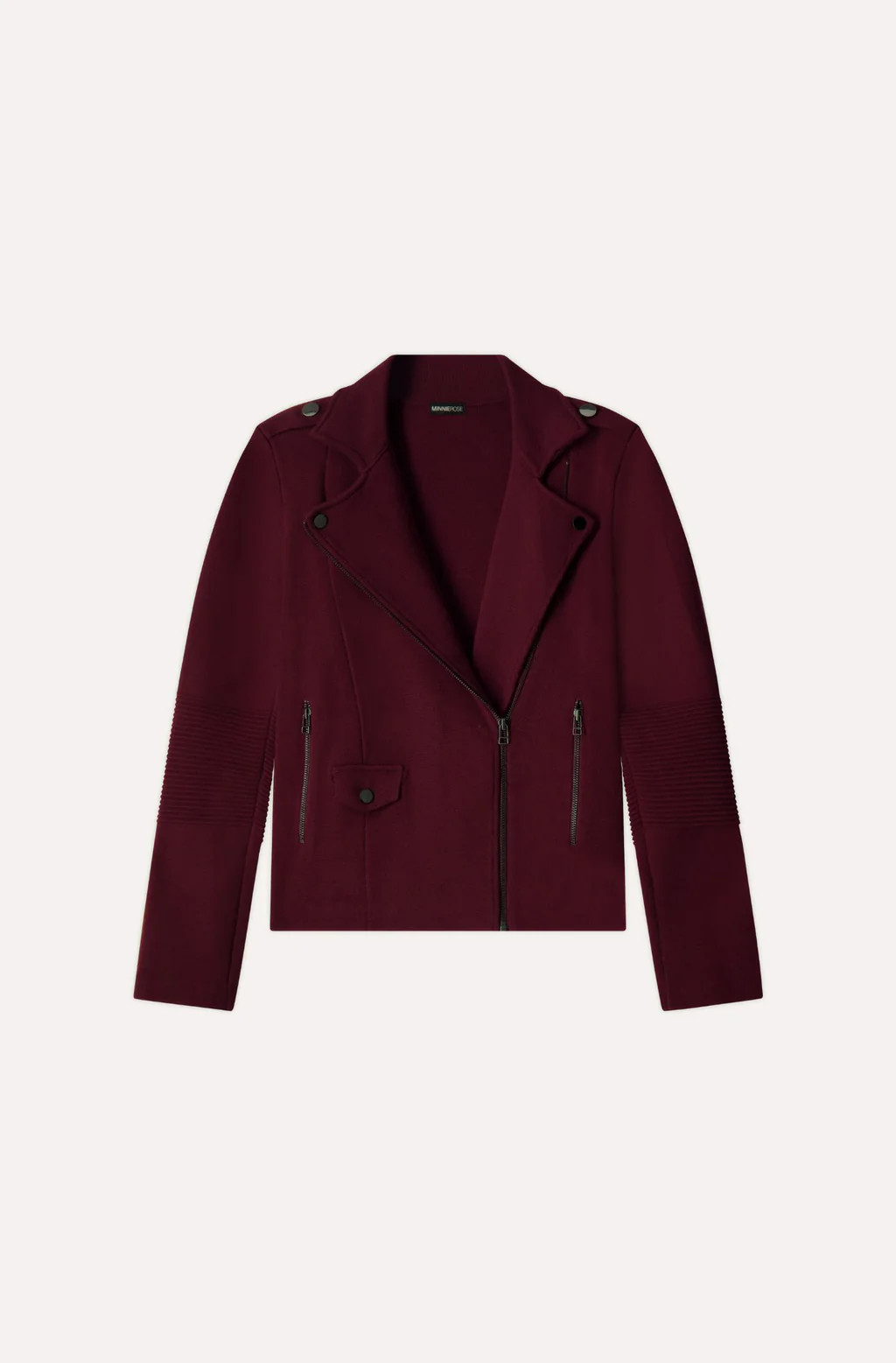 Cotton Blend Moto Jacket | Minnie Rose