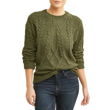 Time and Tru Women's Chunky Chenille Sweater | Walmart (US)