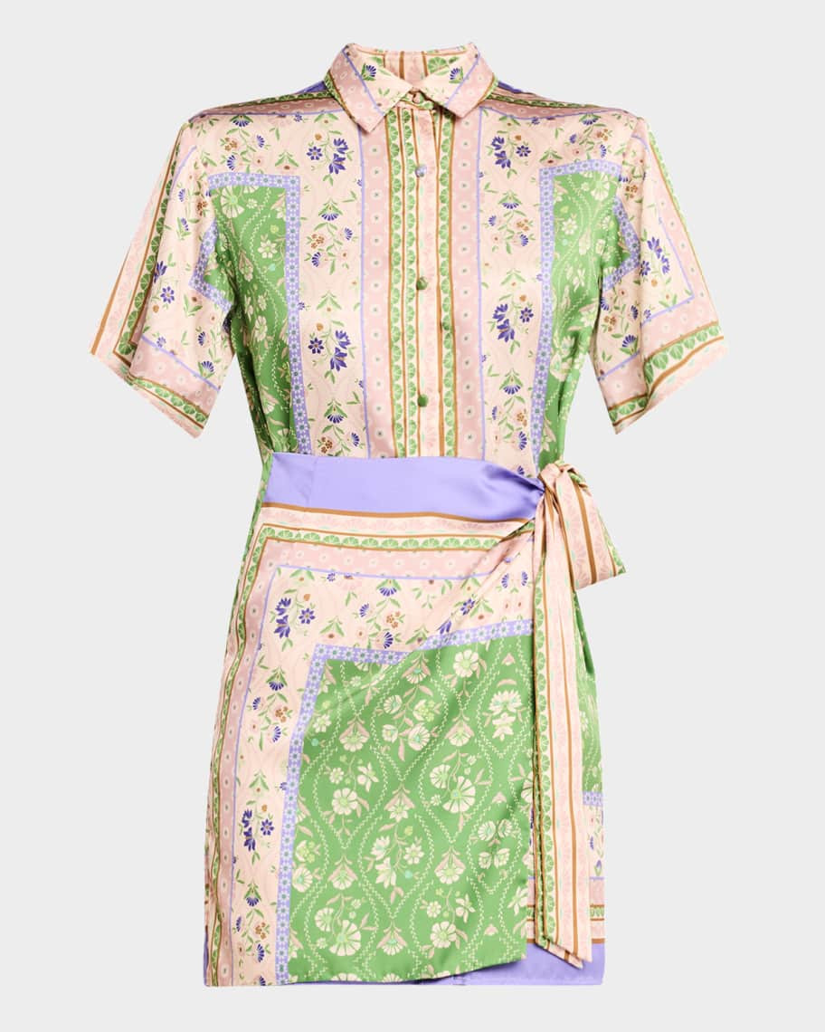 MISA Los Angeles Kezia Wrap Mini Dress | Neiman Marcus