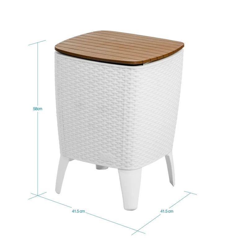 CAPRI Cooler Table White/Teak Brown | Walmart (US)