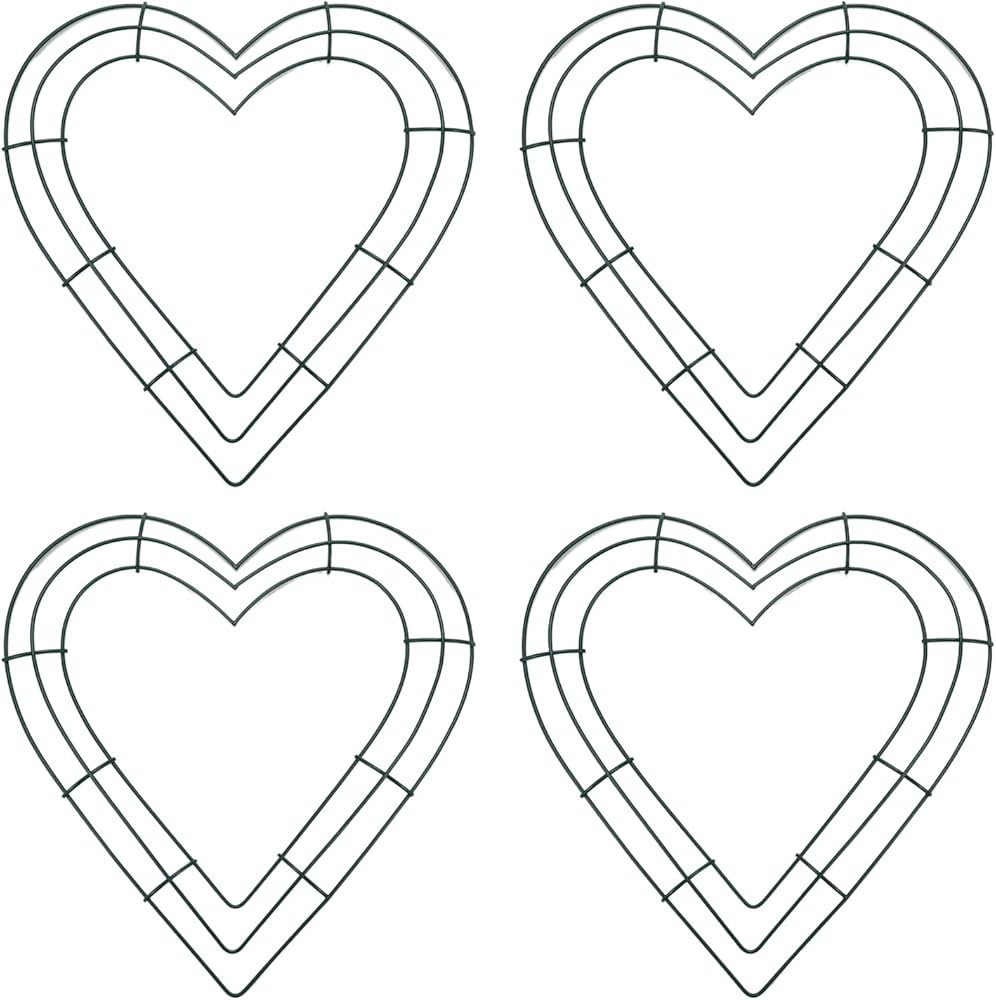 4 Pcs Wire Wreath Frame Rings 10 inch Metal Wreath Form for Crafts Floral for Wedding Party Birth... | Amazon (US)