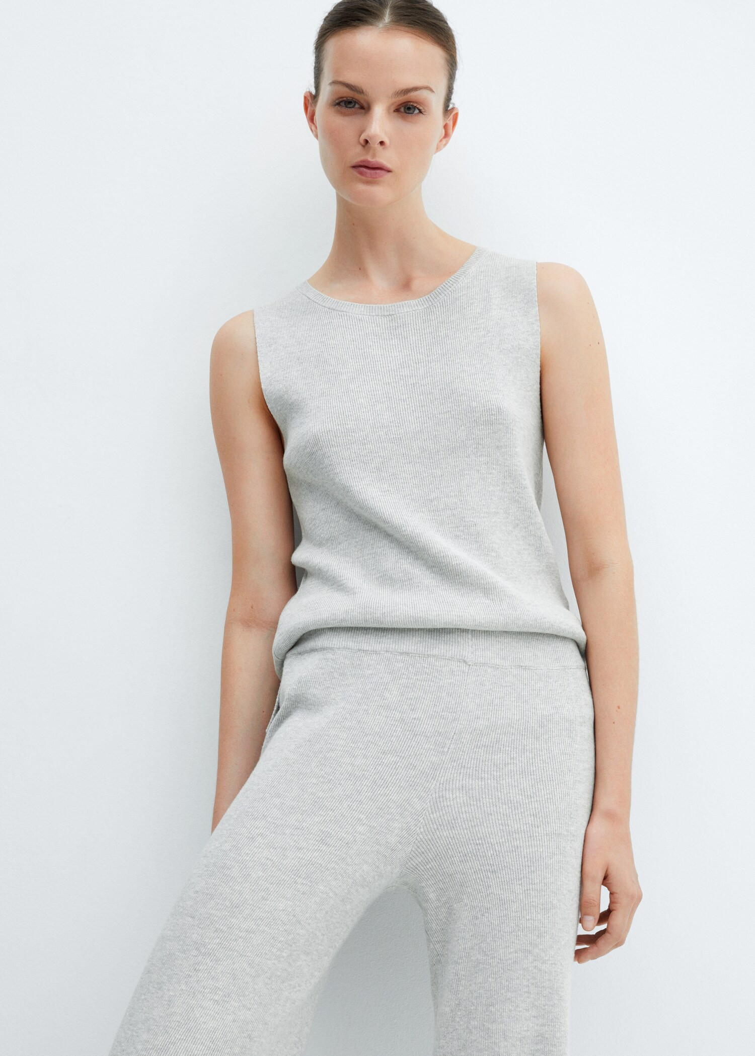 Cotton-linen knitted top | MANGO (UK)