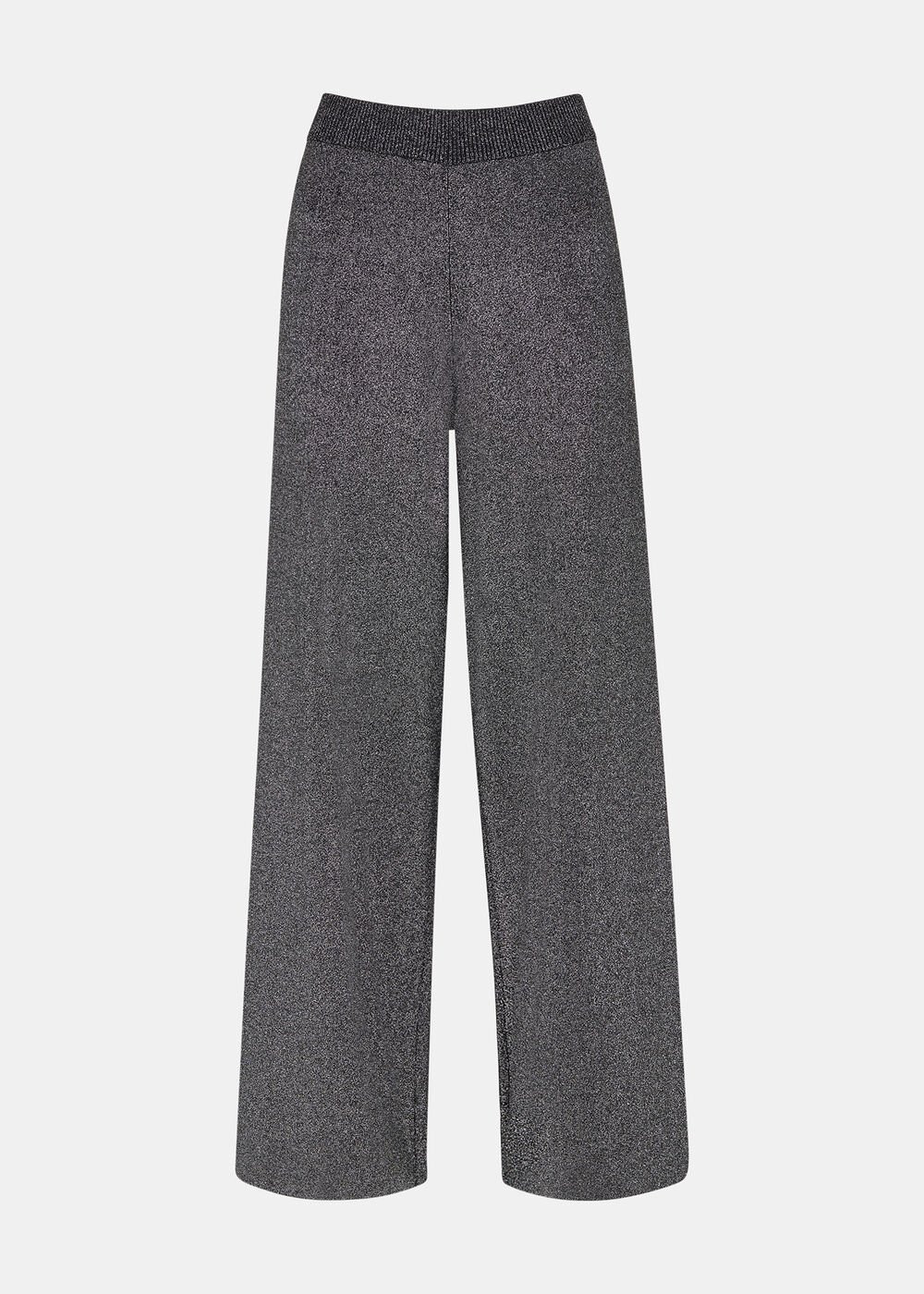 Black/Multi Sparkle Knitted Trouser | WHISTLES | Whistles UK | | Whistles