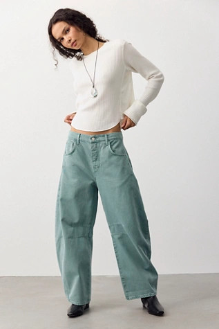 We The Free Good Luck Mid-Rise Barrel Jeans | Free People (Global - UK&FR Excluded)