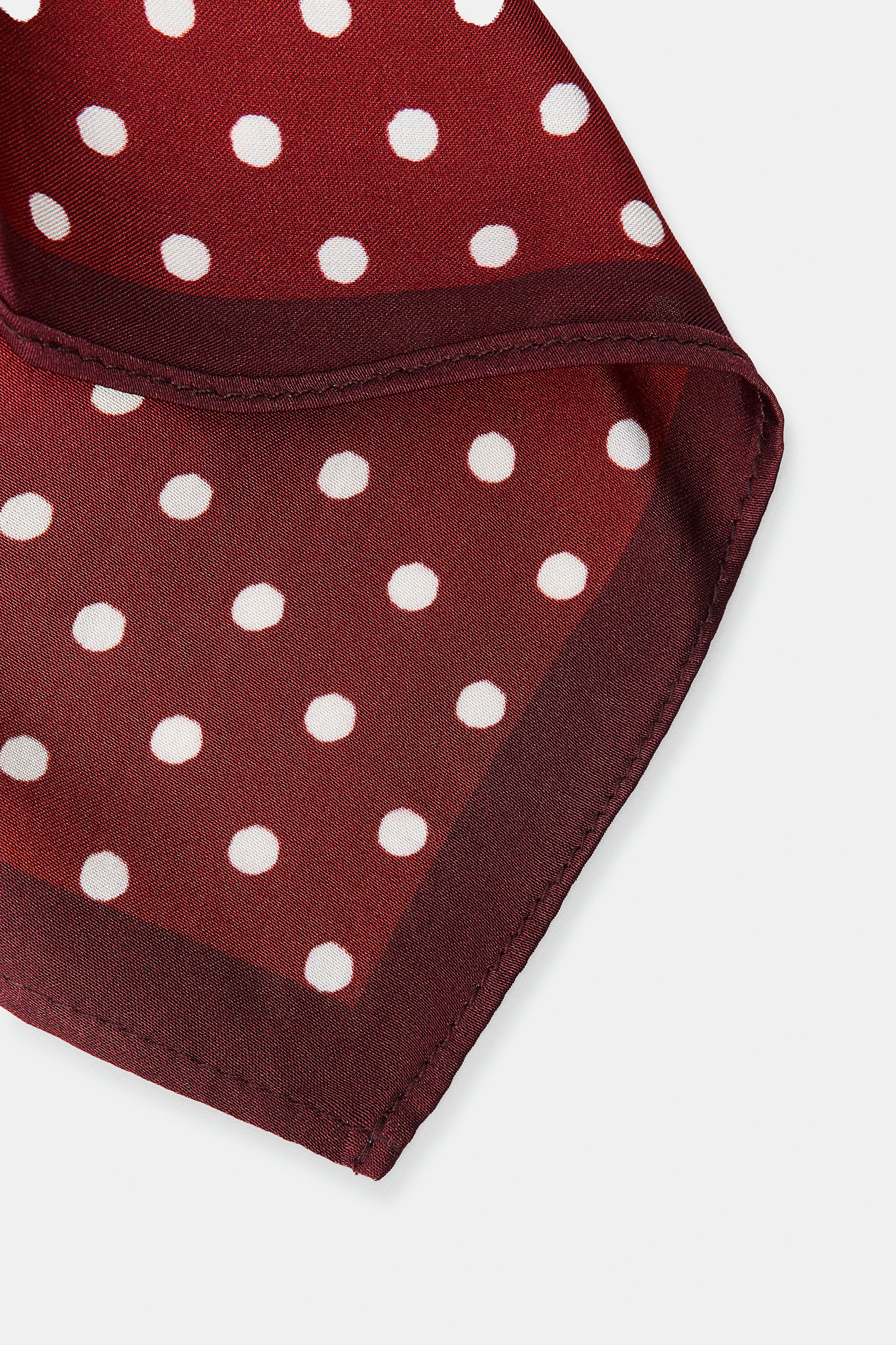 100% VISCOSE POLKA DOT PRINT SCARF | Zara FR