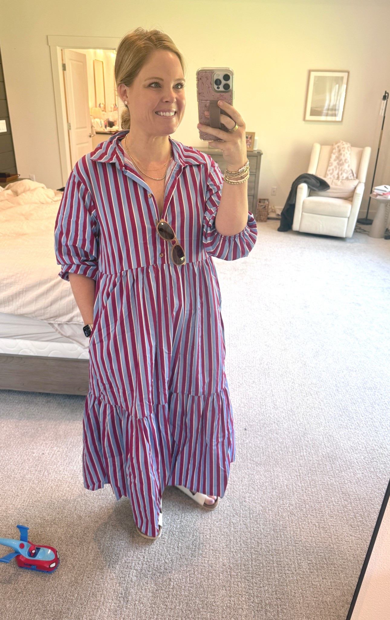 I’m 5’4 and wearing a medium. 
I actually rented this dress through Nuuly twice now, it’s so comfortable. 

Here is the link for $20 off Nuuly if you want to rent: https://share.nuuly.com/kirsten8224


#LTKOver40 #LTKTravel #LTKMothersDay