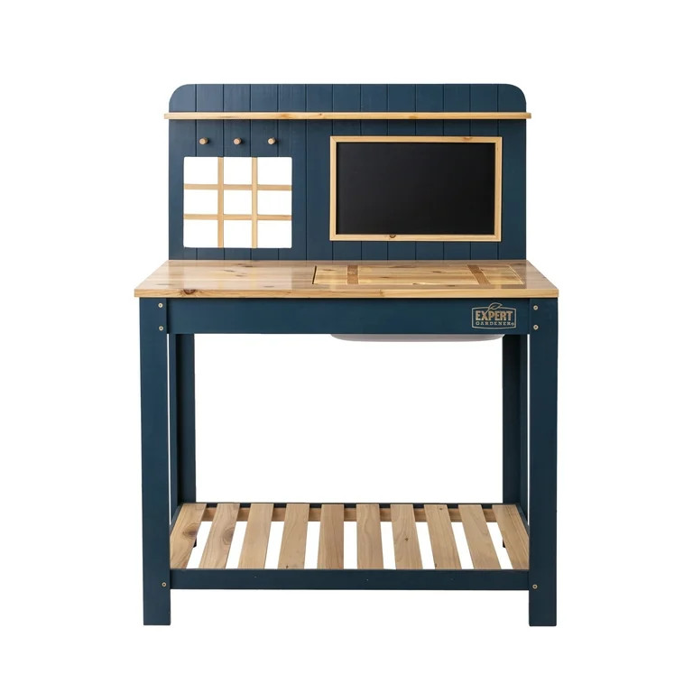 Expert Gardener Blue Wood Kids Potting Bench | Walmart (US)