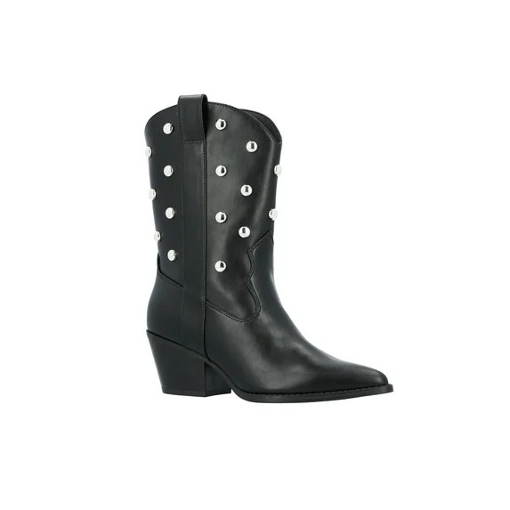 Time and Tru Women's Studded Western Boots | Walmart (US)