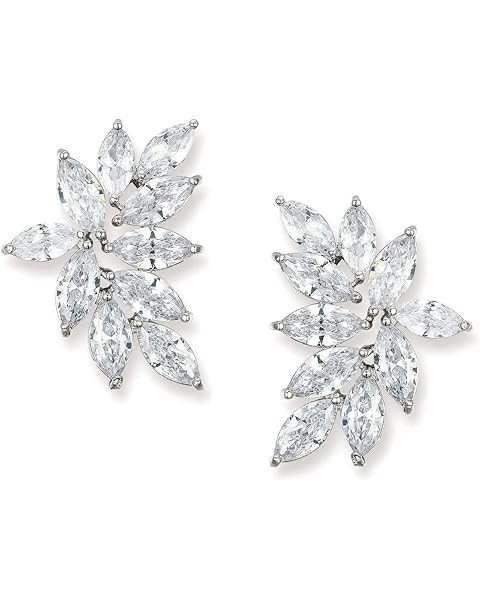 BriLove Rhinestone Stud Earrings Dainty Marquise Crystal Cluster Earring for Women Wedding Bridal... | Amazon (CA)