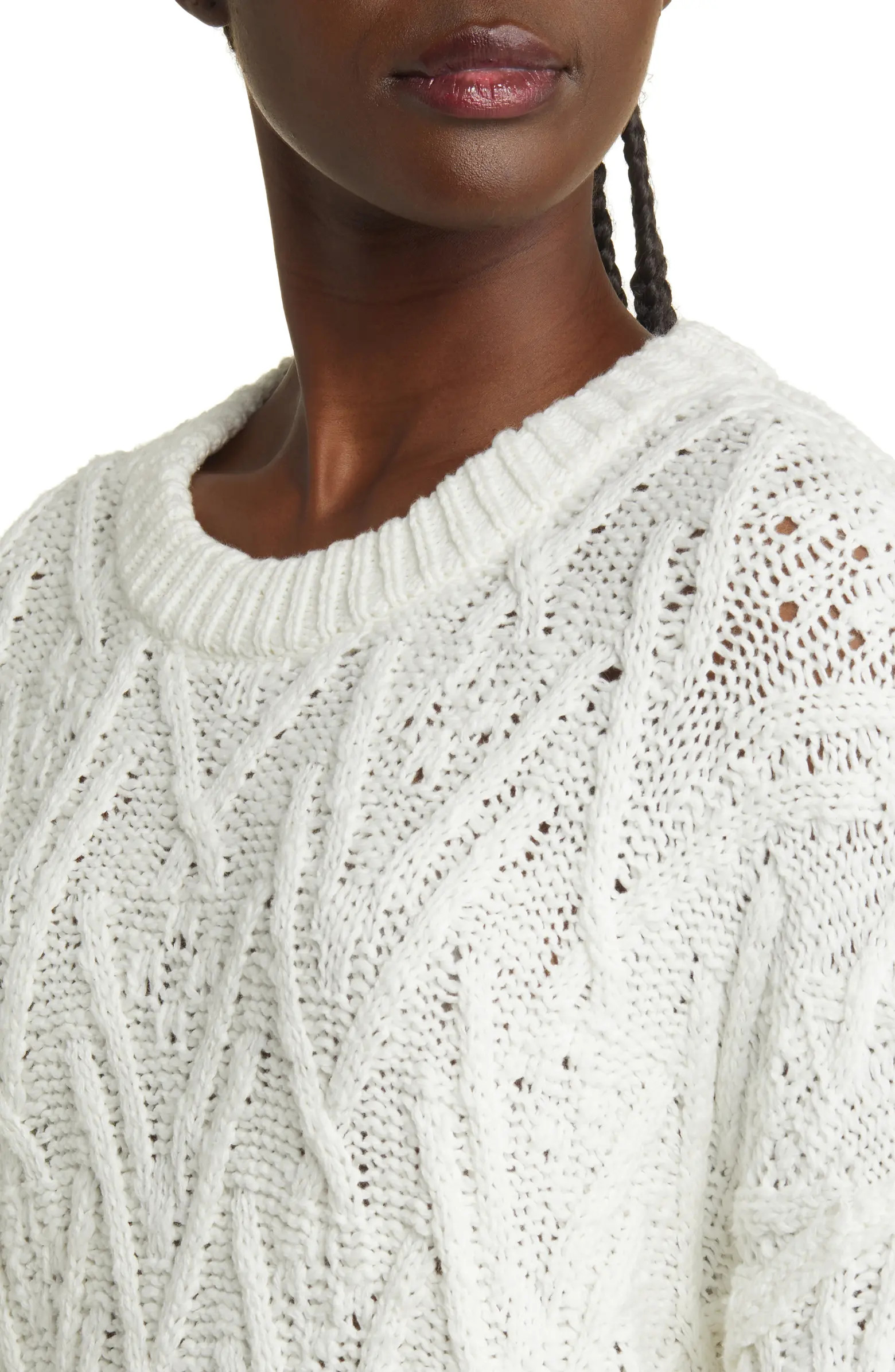 Isla Cable Stitch Tunic Sweater | Nordstrom