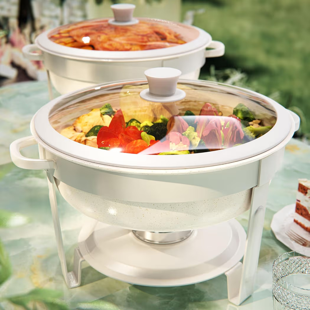 Chafing Dishes for Buffet 2PACK, [Game Changer Maifanite-Coated] Chafing Dish Buffet Set Offer Th... | Amazon (US)