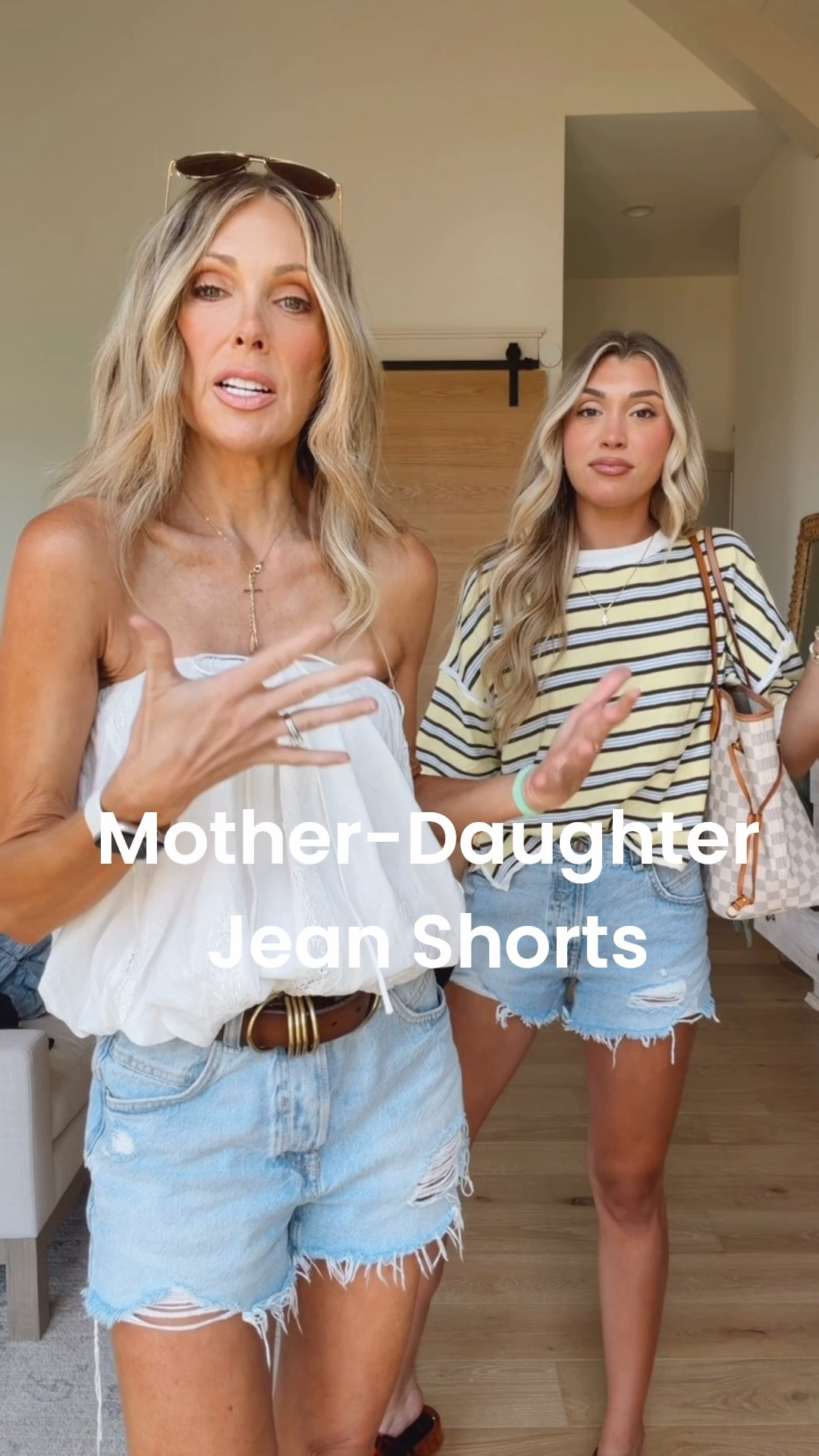 I love a great pair of jean shorts, but I feel like they have to be styled in a certain way to make them age appropriate for moms. I always go up the size in jean shorts because I want a more relaxed fit. I'm normally a 24 or 25 and wear a 26 in this style. Grace got a 25.

#LTKootd #LTKmomlife #LTKgrwm
