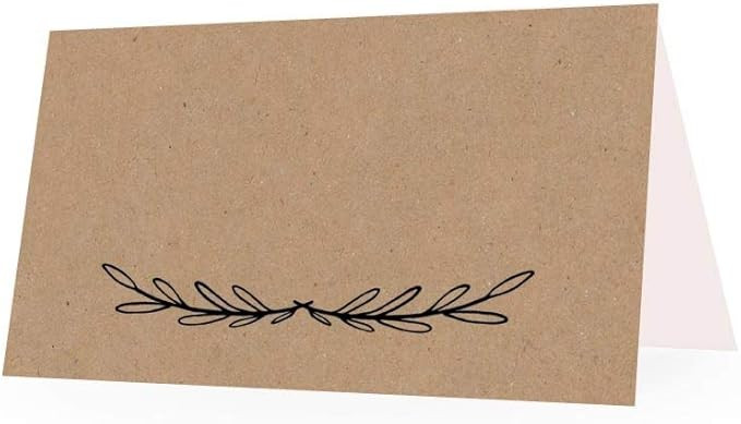 25 Rustic Kraft Tent Table Place Card For Wedding Thanksgiving Christmas Holiday Easter Catering ... | Amazon (US)