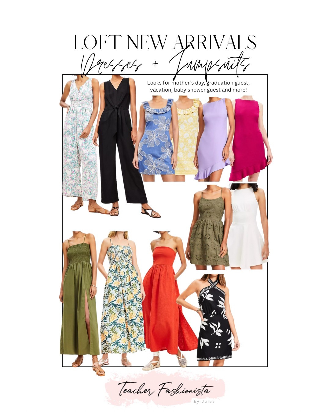 Loft new arrivals - spring and summer dresses and jumpsuits!

Looks for mother's day, graduation guest, vacation, baby shower guest and more! On sale!

#LTKOver40 #LTKFindsUnder100 #LTKSaleAlert