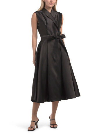 Sleeveless Trench Gown With Tie Waist For Women, Polyester | TJ Maxx