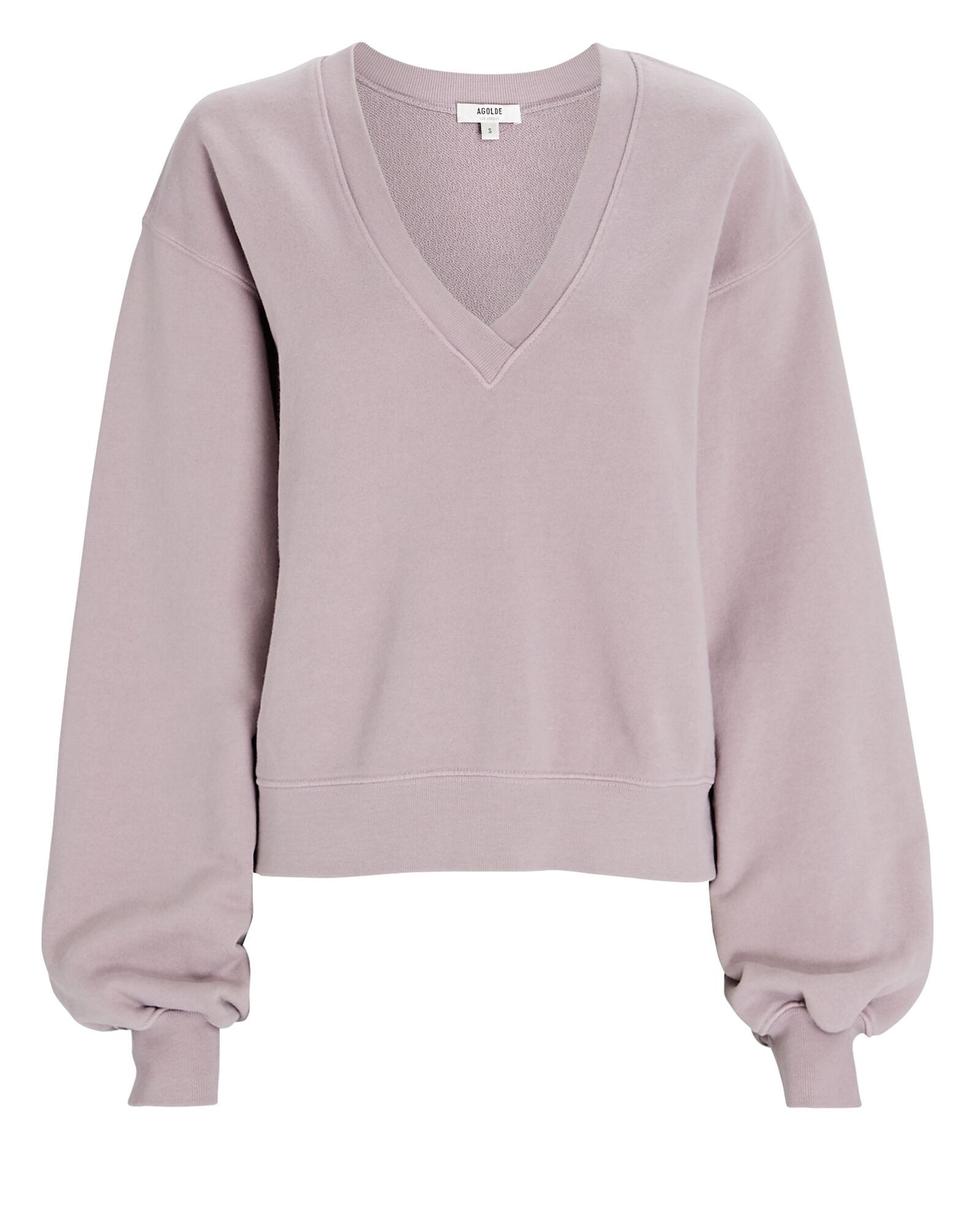 V-Neck Balloon Sleeve Sweatshirt | INTERMIX