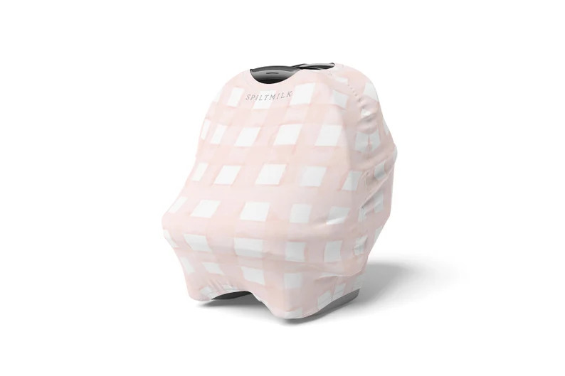 Pink Gingham Nursing Car Seat Cover | Multi-Purpose | Shopping Cart Cover | Newborn Toddler | Bab... | Etsy (US)