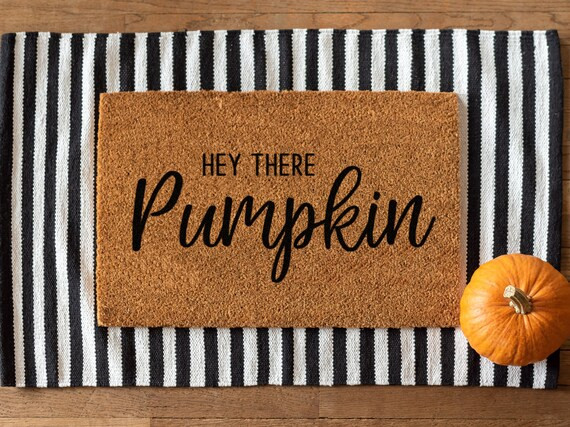 Hey There Pumpkin Doormat - Pumpkin Decor - Fall Decor - Hey There Door Mat - Fall Welcome Doorma... | Etsy (US)