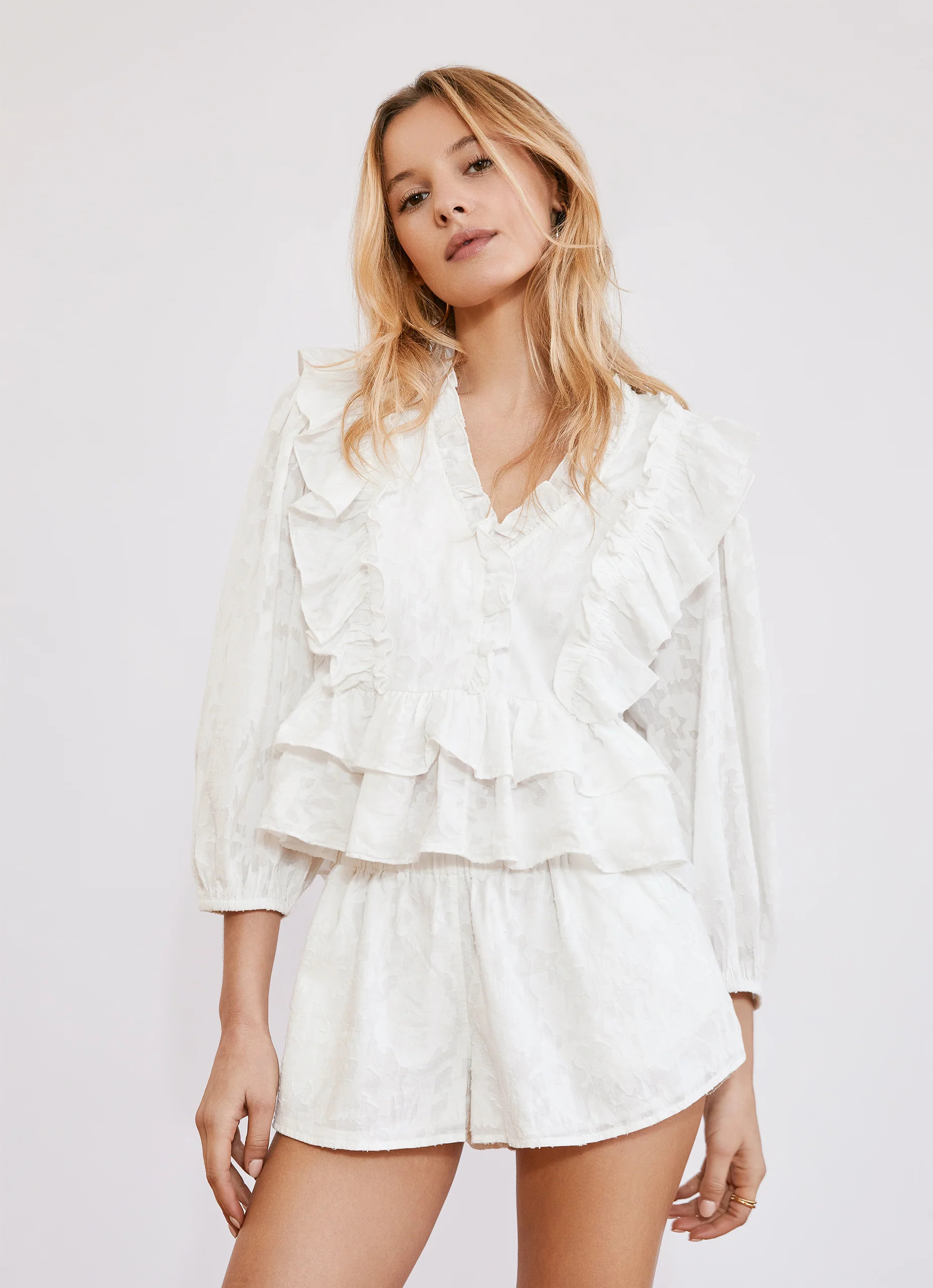 Audrey Ruffle Top | Something Navy