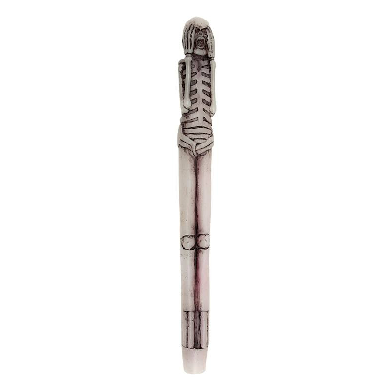White Skeleton Bleeding Taper Candle, 12" | At Home