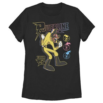 Women's A Goofy Movie Powerline Tour '95  T-Shirt - Black - Medium | Target