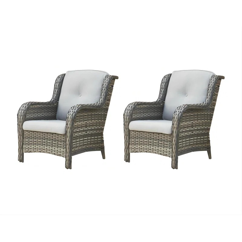 Patio Chair with Cushions (Set of 2) | Wayfair North America