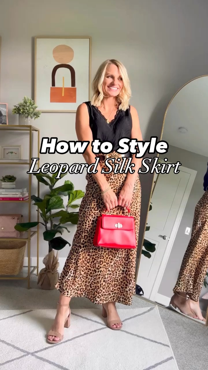 How to style a leopard slip skirt!
Skirt- xs (size down)  | black lace tank- xsmall | red tank- xsmall | t-shirt - small | black cardigan- xs | white button down- small | black tank- small || denim jacket- xsmall 

#LTKStyleTip #LTKVideo #LTKSeasonal