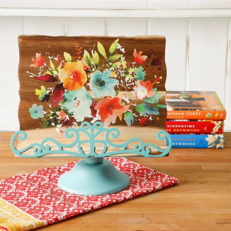 The Pioneer Woman Willow 10.4-inch Acacia Wood Cookbook Holder | Walmart (US)